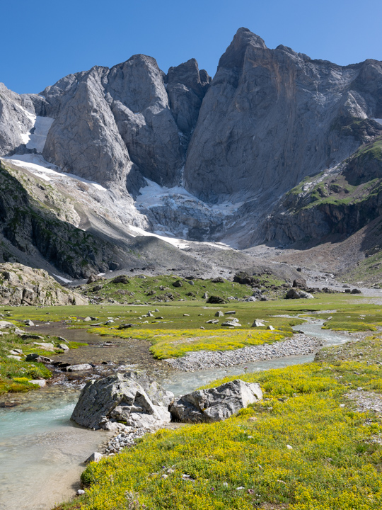 Mountain stream hiking