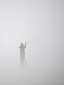 Mist fisherman Japan