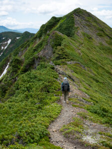 hiking ridge mountain Daisetsuzan
